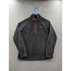 Columbia Benton Springs Women's Half Zip Black Fleece Pullover Size Large